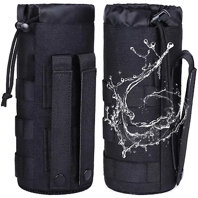 Tactical Molle Water Bottle Pouch Sports Waist Pack Bottom Mesh Water Bottle Bag • $7.99