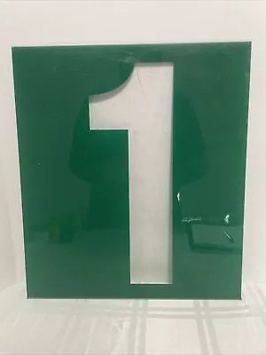 Vintage Acrylic Chevron Service Station Gas Price Number “ 1 “   15” X 17” Green • $20