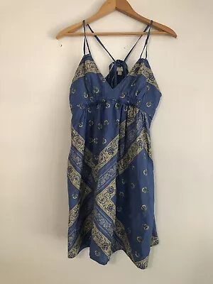 Converse Paisley Bandana Print Dress Women’s Medium Blue Lace • $10.99