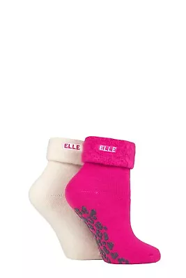 £10.99 • Buy Elle Ladies Cosy Supersoft And Warm Thermal Bed And Slipper Socks Multipack Of 2
