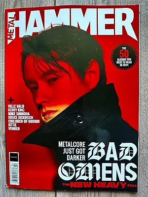 METAL HAMMER Magazine Feb 2024 BAD OMENS Ville Valo BRUCE DICKINSON New Heavy • $34.99