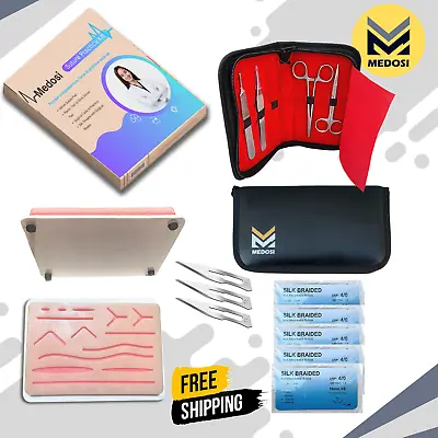 Complete Suture Practice Kit Medical Students Vet Surgical Knots Surgical Tools • $19.26