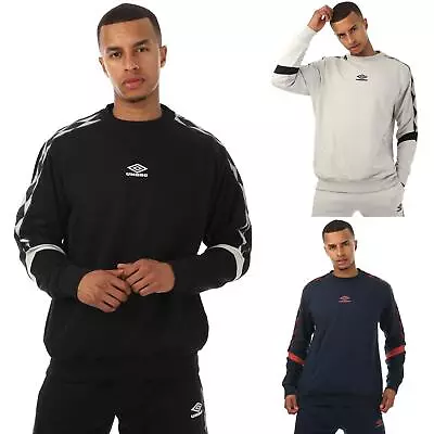 Mens Umbro Diamond Taped Sweatshirt In Navy Black And Grey • £14.99