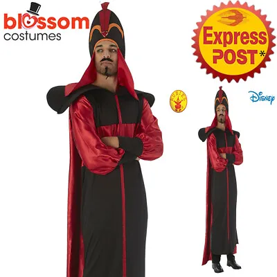 CA1001 Jafar Evil Aladdin Genie Live Action Arabian Prince Disney Mens Costume • £46.62