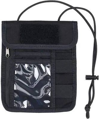 Men Tactical Travel Neck Wallet ID Card Organizer Pouch Holder With Neck Lanyard • $8.99