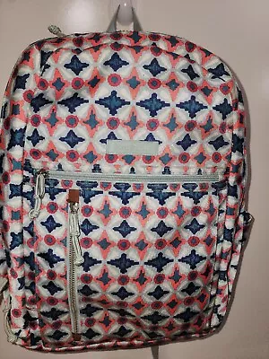 Vera Bradley Lighten Up Grand Backpack In  Water Geo  Pattern Back To School • $8.80