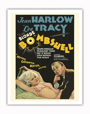 Blonde Bombshell - Starring Jean Harlow And Lee Tracy - Vintage Film Poster 1933 • $12.98