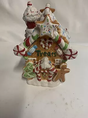 CRACKER  BARREL GINGERMINT GINGERBREAD COOKIE JAR EXCELLENT CONDITION No Chips • $35.99