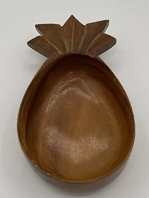 Vintage Monkey Pod Pineapple Serving Dish Bowl Hardwoods 10” Tiki Party Summer • $12