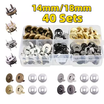 40Sets Magnetic Purse Snap Clasps Button/Great For Closure Purse Handbag 14/18mm • $16.29