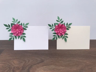 £3.20 • Buy 10 Flat Name Place Cards 3D Flower Wedding Party Birthday ( Hot Pink ) 