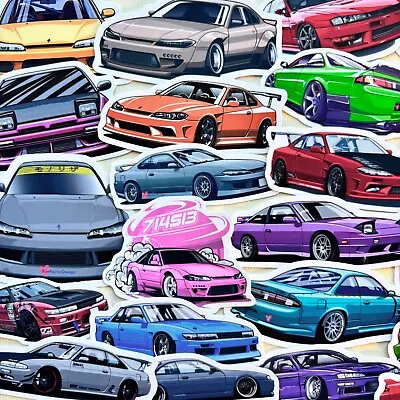 22pc JDM Nissan S13 S14 S15 Silvia 200sx 240sx Drift Legend Car Vinyl Stickers • $7.39