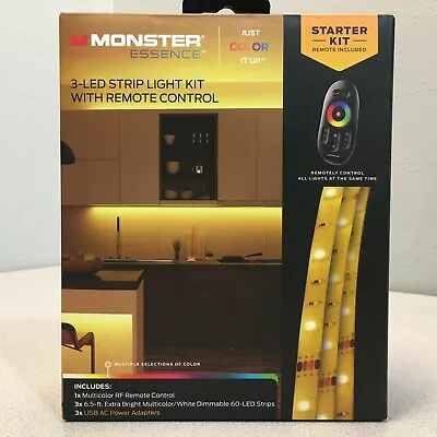 Monster MML-3LEDK 6.5 Ft. L Multicolored Plug-In LED Mood Light Strip Kit  • $62.49