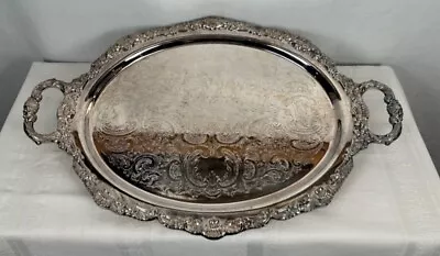 Vintage EPCA Bristol Silver By Poole 73 16 Silver Plated Oval Platter Tray • $200