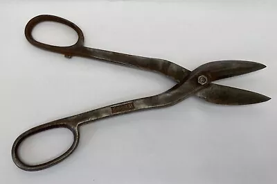 Vintage Wiss #9 Tin Snips Heavy Duty Metal Shears Old 13  Long Forged Steel • $18.99