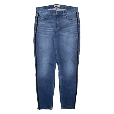 7 FOR ALL MANKIND The Ankle Womens Jeans Blue Slim Skinny W30 L27 • £19.99