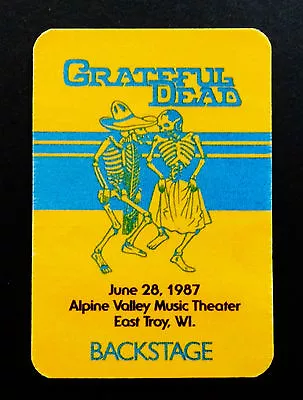 $164.99 • Buy Grateful Dead Backstage Pass Alpine Valley Wisconsin WI 6/28/87 6/28/1987 Dance