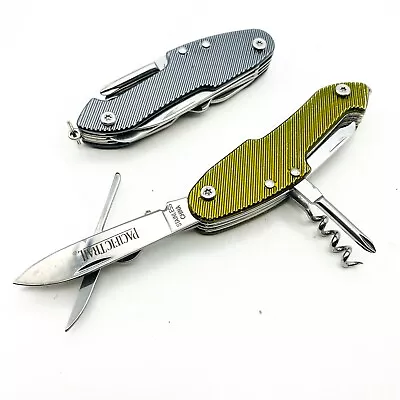 Pacific Trail - Folding Knife / Corkscrew / Scissors - Stainless Steel LOT Of 2 • $11.98