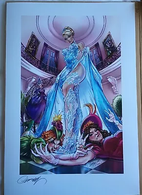 J. SCOTT CAMPBELL ~ CINDERELLA SDCC 2023 ART PRINT SIGNED 13x19 • $79.99