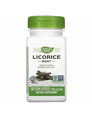 Licorice Root Extract - 100 Capsules By Nature's Way - Digestive System Support • £14.90