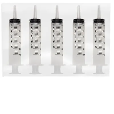 60ml Catheter Tip Syringe With Covers 5 Pack By Tilcare - Sterile  • $18.99