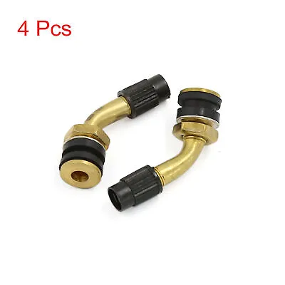 Motorcycle Scooter Brass Bent Angled Tubeless Tyre Tire Valve Stem Adapter 4pcs • $13.77