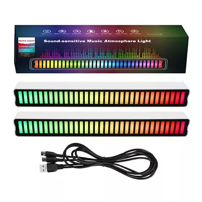 2 Pack 32 LED RGB Atmosphere Strip Light Bar Sound Control Pickup Rhythm Lights • $14.49