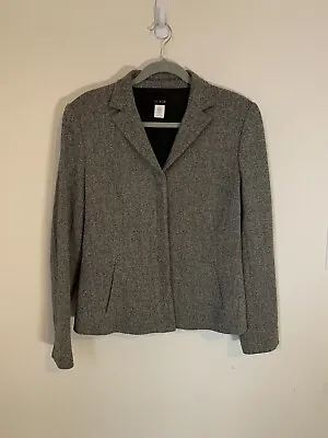 J Crew Black & White Tweed Skirt Suit Size 12 Excellent Used Condition Pockets • $20.99