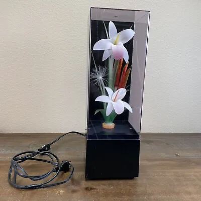 Vintage Fiber Optic Flowers Music Box Lamp Color Changing Lights 14  • $40