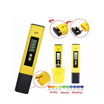 £5.29 • Buy PH Meter LCD Digital Electric Tester Pen Hydroponics Aquarium Water Test Kit 