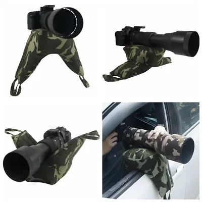 Outdoor Photography Video Lens Empty Unfilled Bean Bag Camera Support Camo • £10.99