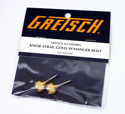 $17.32 • Buy Genuine Gretsch Gold Guitar Strap Button Knobs And Hanger Bolts, Gold, Set Of 2