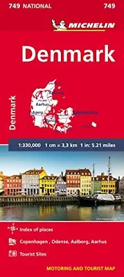 Denmark Map 2017 By Michelin (Sheet Map Folded 2017) • £8.68