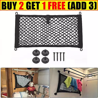 Bedside Wall Storage Bag Car Caravan Fit Magazine/Storage Nets Holder Rack UK • £8.54