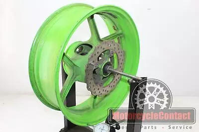 07-08 Ninja Zx6r Rear Wheel Back Rim Tire Guaranteed Straight Oem Green • $153.40