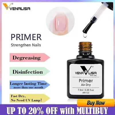 VENALISA Nail Prep Dehydrator & Acid-Free Primer For Acrylic And Gel Nail Polish • £3.95