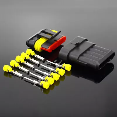 £2.99 • Buy AMP 1 2 3 4 5 6 Way Pin Superseal Electrical Automotive Waterproof Connector Kit