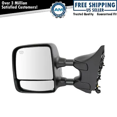 Side View Mirror Power Heated Towing Black Driver Left LH For 04-15 Nissan Titan • $115.79