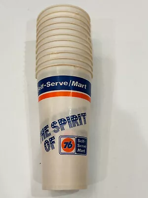 Lot Of 11 Vintage 76 Gas Station Wax Paper Cups Lot  21oz By Solo Cup Co Chicago • $15