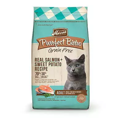 Merrick Purrfect Bistro Real Salmon & Sweet Potato Dry Cat Food 12 Lb Bag • $71.04