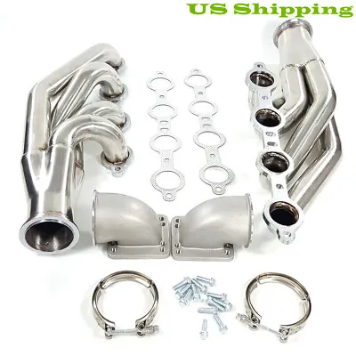 LS1 LS6 LSX GM V8 Turbo Exhaust Header Manifold+ Elbows T3 T4 To 3.0  V-Band New • $272.59