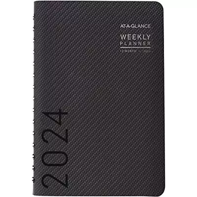 AT-A-GLANCE 2024 Weekly & Monthly Planner 5  X 8  Small Monthly Tabs Pocket C... • $15.82