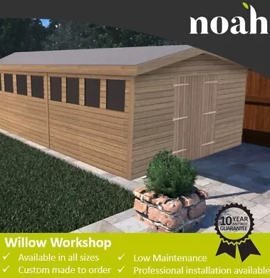 16x10 'Willow Workshop' Wooden Garden Shed/Workshop/Garage Heavy Duty Tanalised • £2005