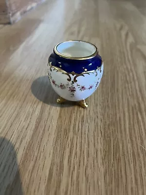 Coalport Vintage Miniature Vase Blue Floral • £15