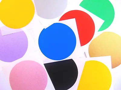Large 65mm Round Circular Coloured Sticky Labels Dot Stickers Mixed Colours • £2.70