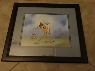 Rare Serigraph Cel With Facsimile Background Of Bambi! Signed By Marc Davis! • $1200