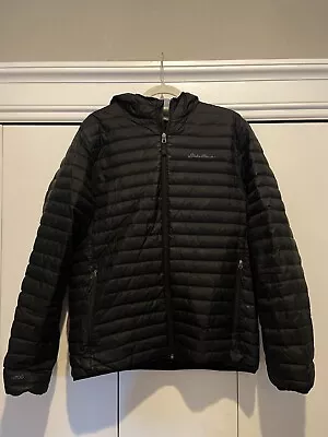 Eddie Bauer Cirrus Lite Hooded Puffer Jacket - Black - Men’s US Medium • $20