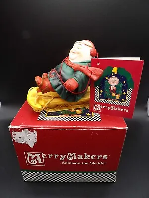 Department 56 Merry Makers Figurine Solomon The Sledder Monk 9356-4 • $15