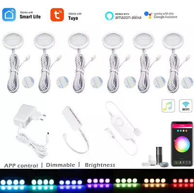 £4.79 • Buy TUYA WiFi Under Cabinet Lighting LED Kitchen Counter Closet Display Lamp Dimmabl