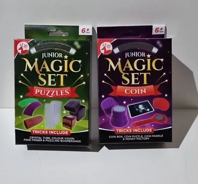 2 X Red Deer Junior Magic Sets Coin & Puzzles New • £4.25